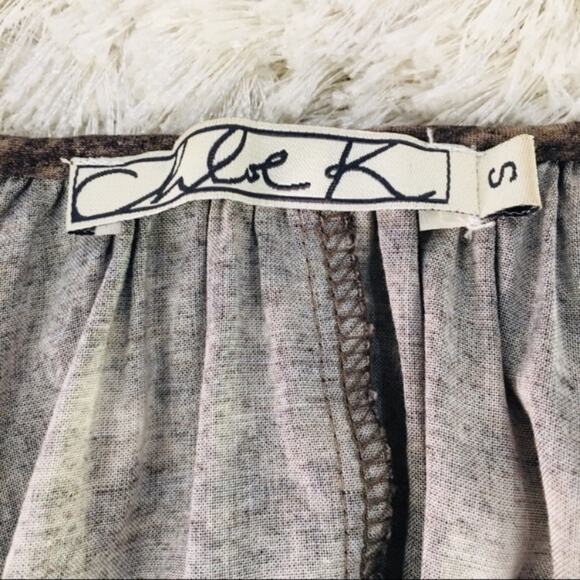 Strappy Brown Flowy Crop Top Cami Small - Picture 8 of 9